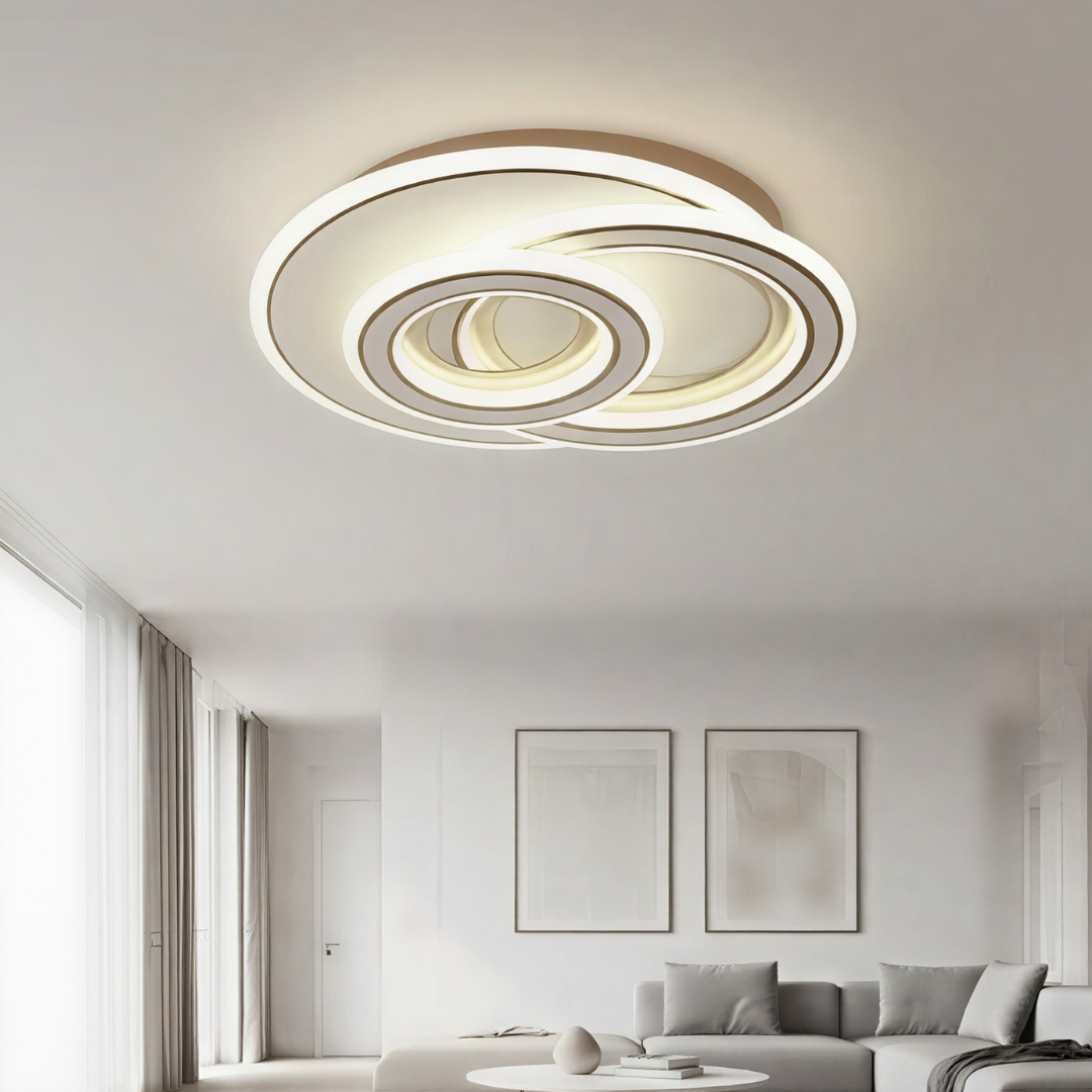Lustra LED Zefir ROUND Gold Echivalent 100W ALBA / 32CM / CIRCLE DESIGN Lighting Fixtures