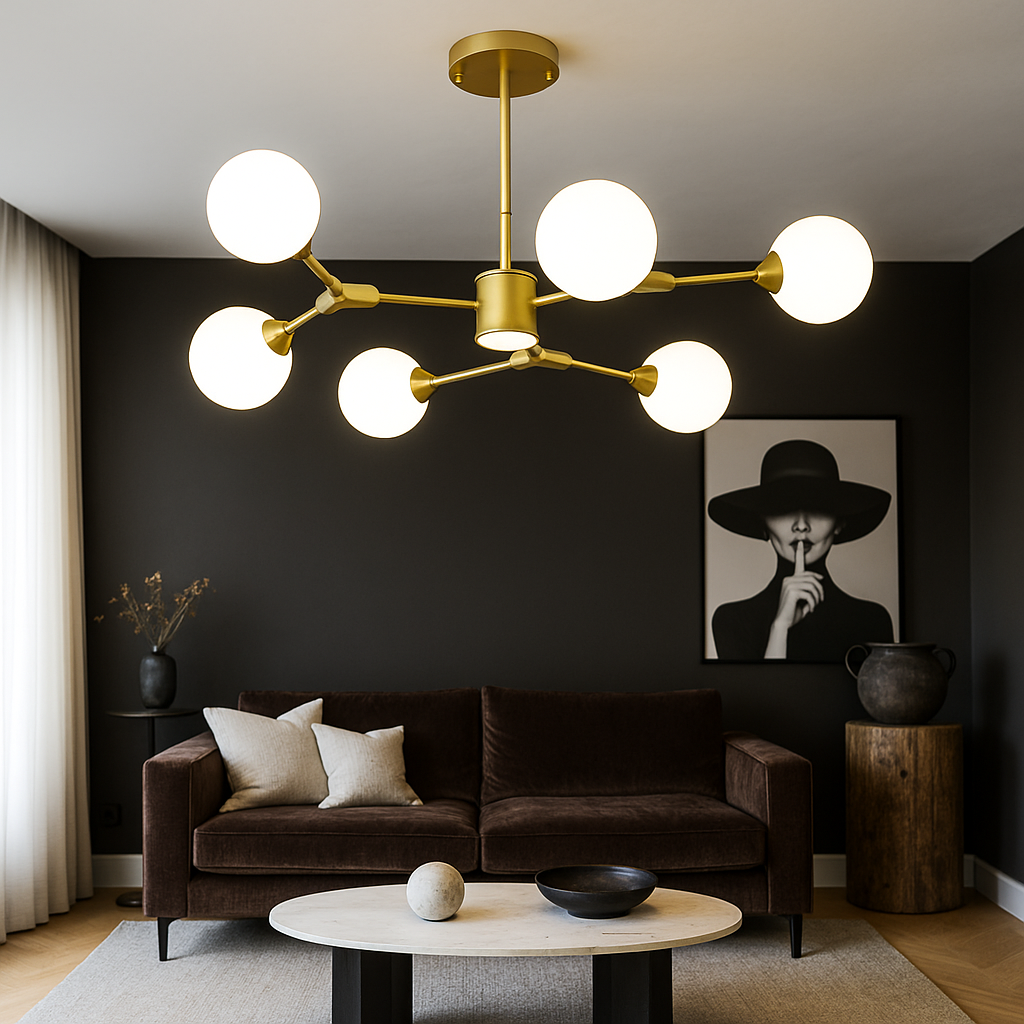 Lustra Abajur 6xG9 Auryn Gold Chandeliers