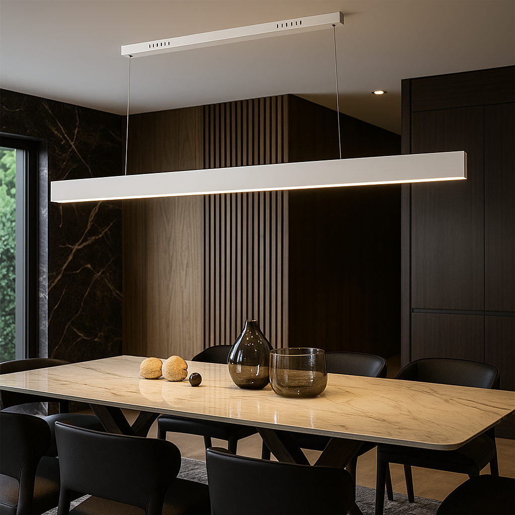 Lustra LED 120cm Lyne Telecomanda Wifi 2.4G ALBA / SUSPENDATE / 120CM Lighting Fixtures