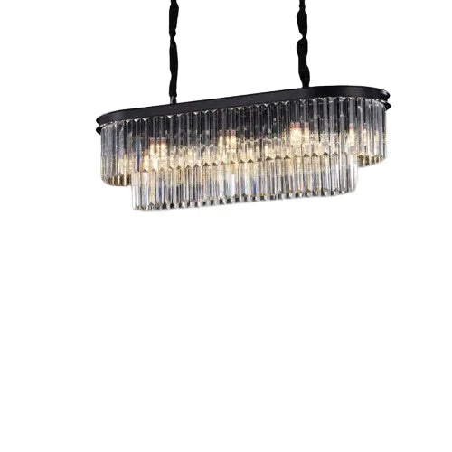 Candelabru Cristal SMOKY BLACK/GREY 800x300mm NEGRU + GRI / 80X30CM / CRISTAL Chandeliers Crystal