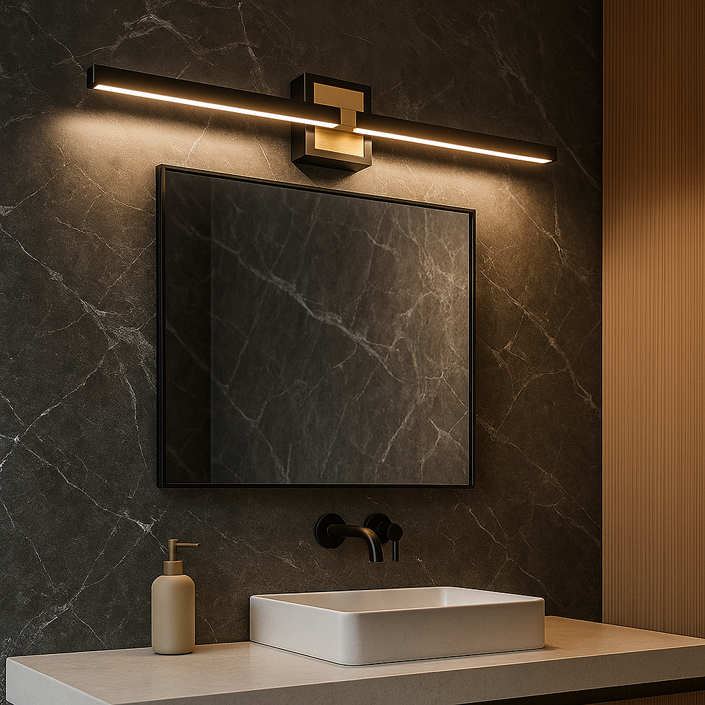 Aplica LED PEGUERA 18W 17.5W IP44 Neagra NEAGRA / 80CM Wall Light Fixtures