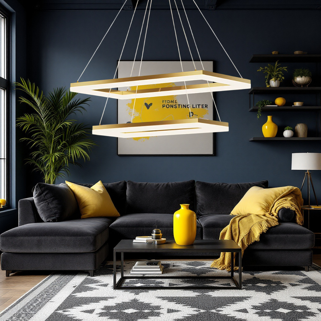 Lustra LED Suspendata Gold GlowFix AURIE / 120CM / SUSPENDATE Lighting Fixtures