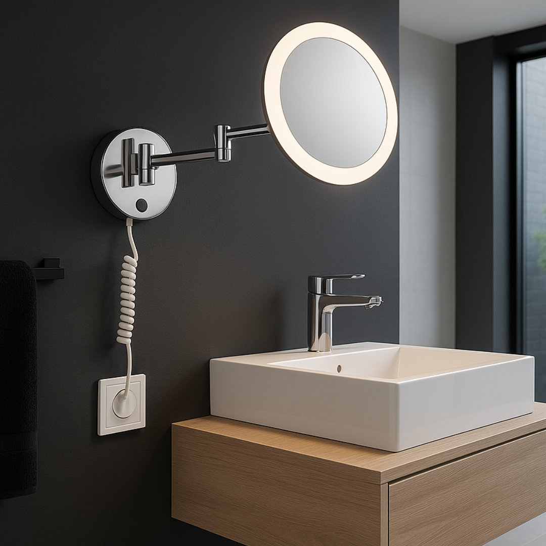 Aplica LED Perete cu Oglinda VIEW CHROME / ALB NATURAL Wall Light Fixtures