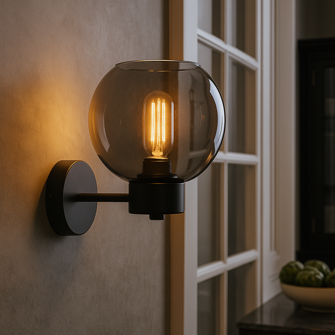 Aplica Perete 1xE27 Smokey NEAGRA / APLICA PERETE / MINIMALIST DESIGN Wall Light Fixtures