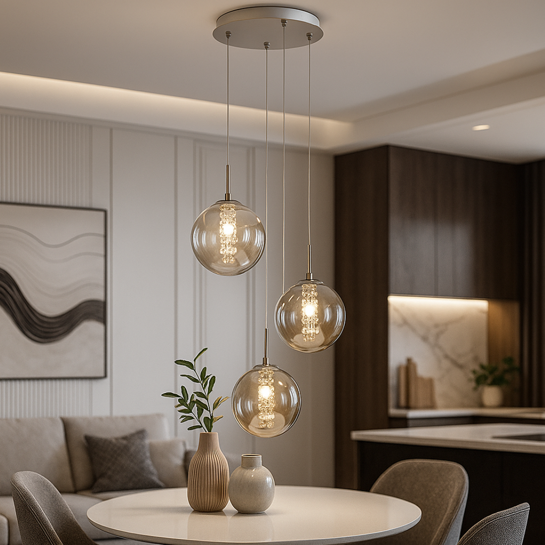 Lustra Abajur Suspendata 3xG9 White ALBA / ABAJUR Chandeliers