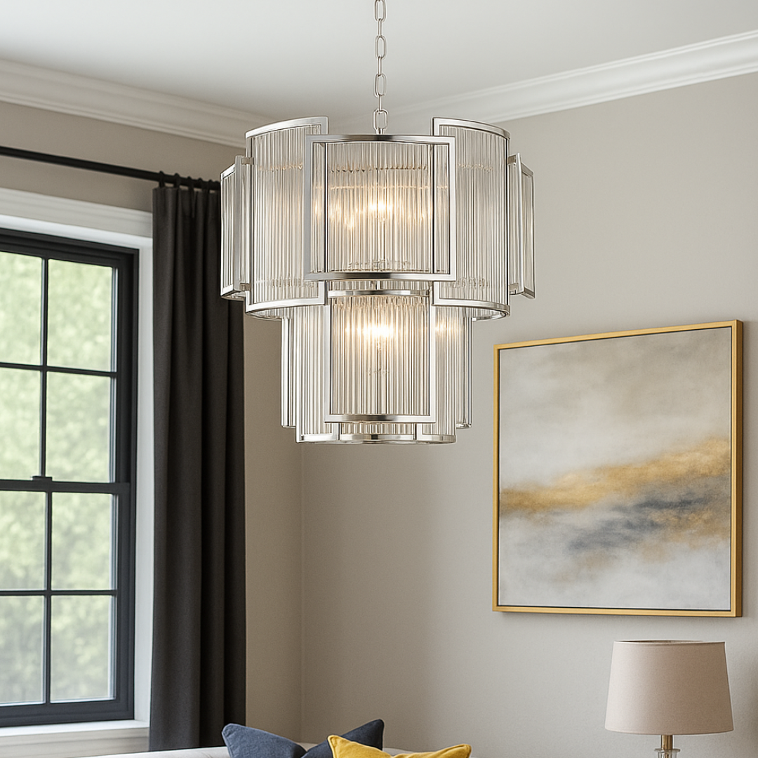 Lustra Suspendata 8xE14 Chrome Vissaro CHROME / CRISTAL Chandeliers