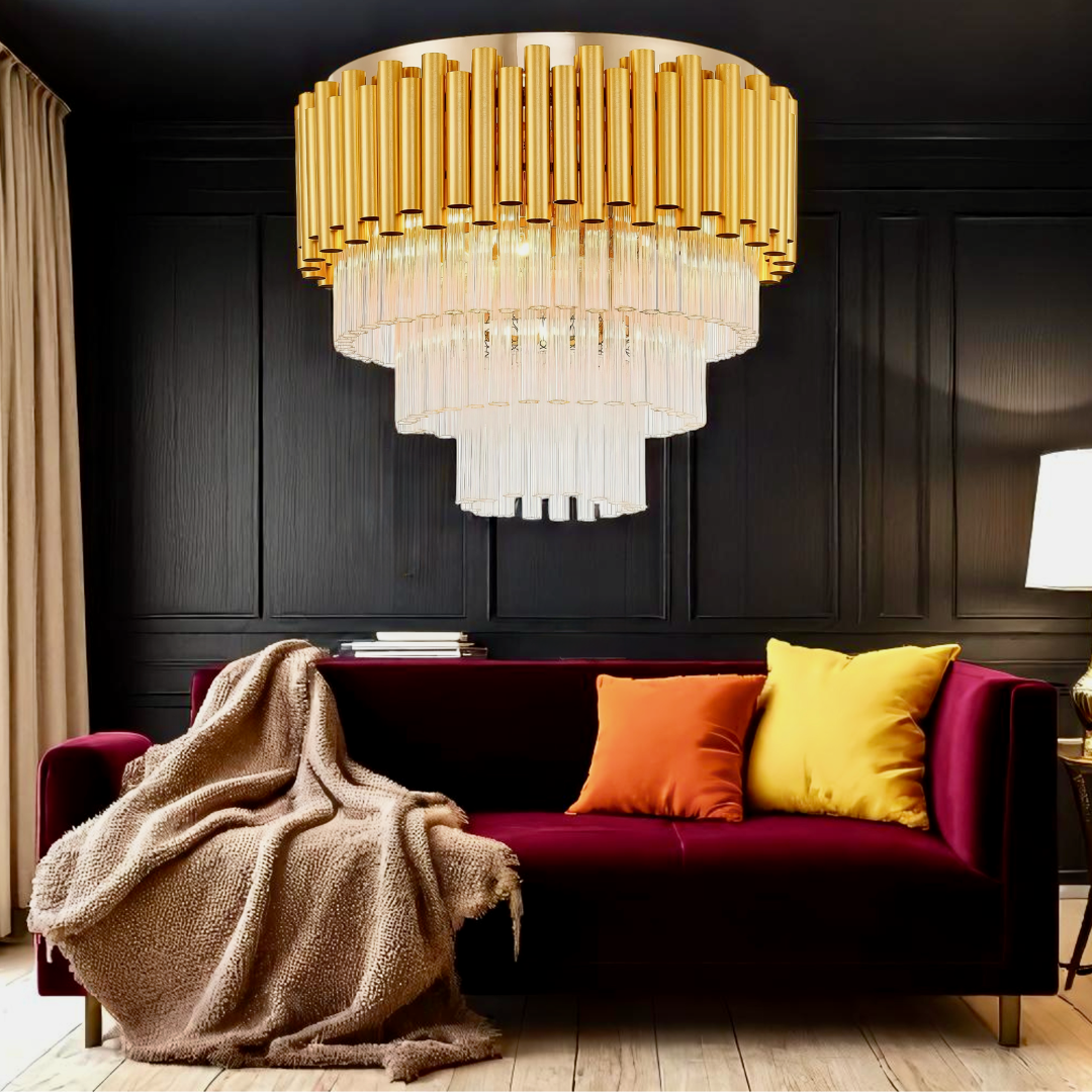 Lustra Cristal Gold 4xE14 Novelli AURIE / CRISTAL / 38CM Chandeliers Crystal