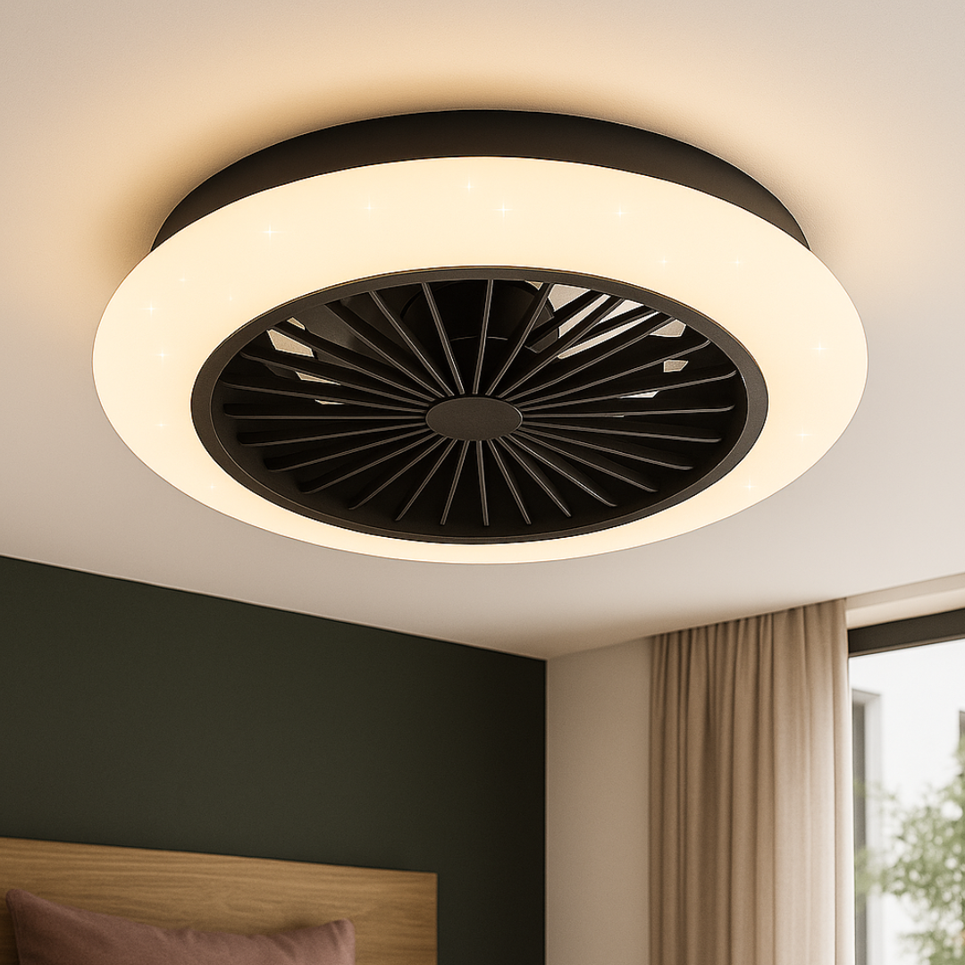 Lustra LED cu Ventilator STRALSUND NEAGRA / VENTILATOR Lighting Fixtures