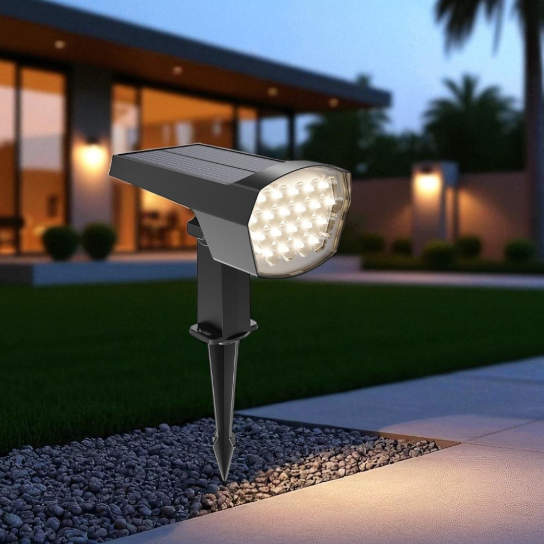 Stalp LED Gradina cu Incarcare Solara 12W STALPISOR ORNAMENTAL SOLAR / NEAGRA SOLAR LIGHT