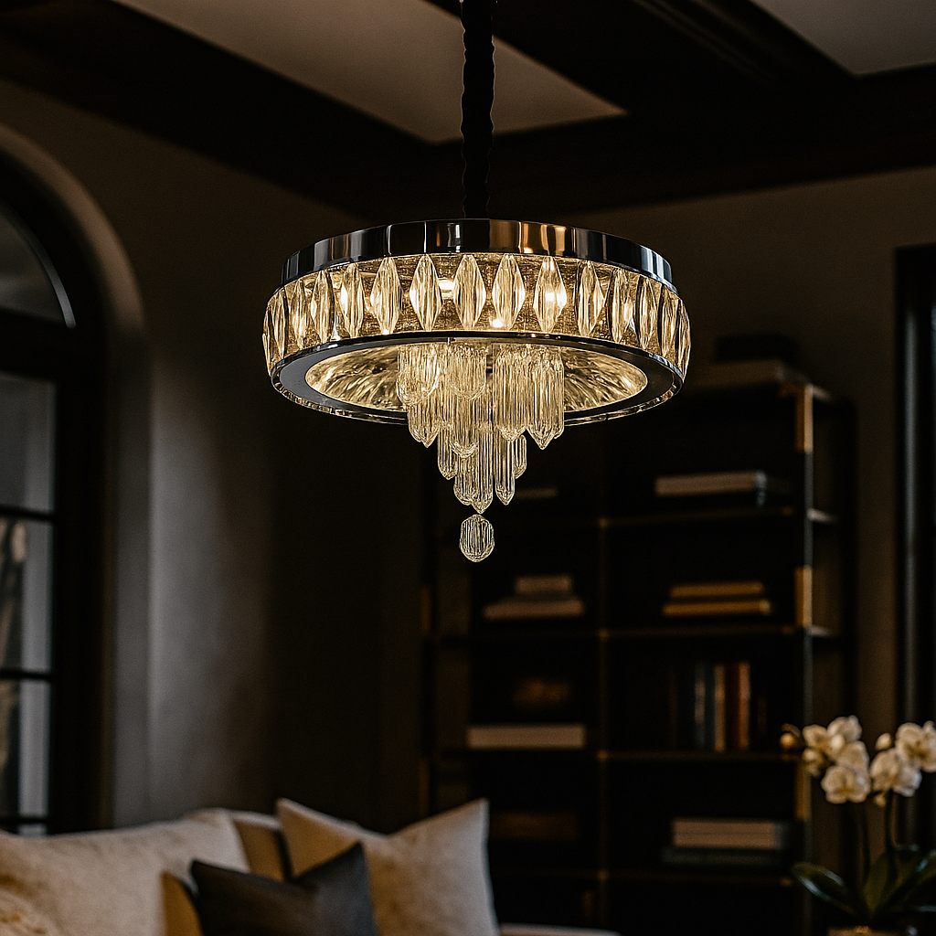 Candelabru LED Axon Cristal 30cm SIlver 52w ARGINTIE / CRISTAL Chandeliers Crystal