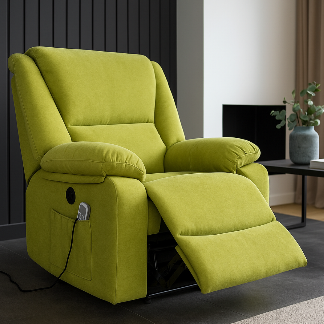 Fotoliu cu Masaj și Încălzire Recliner Electric Verde FOTOLIU CU MASAJ/RECLINER/INCALZIRE / VERDE Chairs