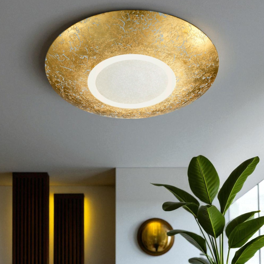 Lustra LED CHIROS Gold CIRCLE DESIGN / AURIE / 32CM CEILING LIGHT