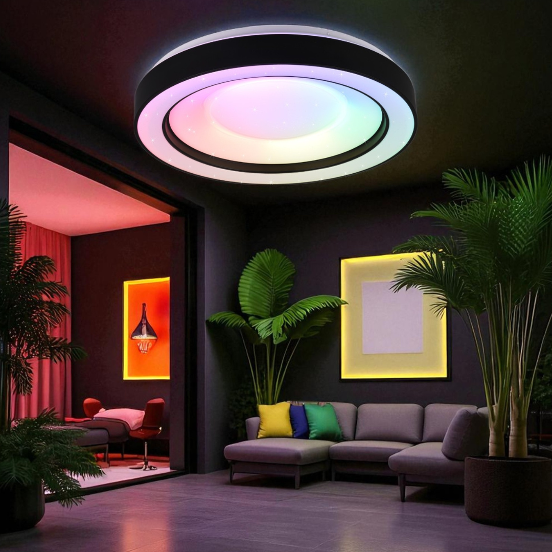 Lustra LED ARCO Black RGB NEAGRA / CIRCLE DESIGN Lighting Fixtures