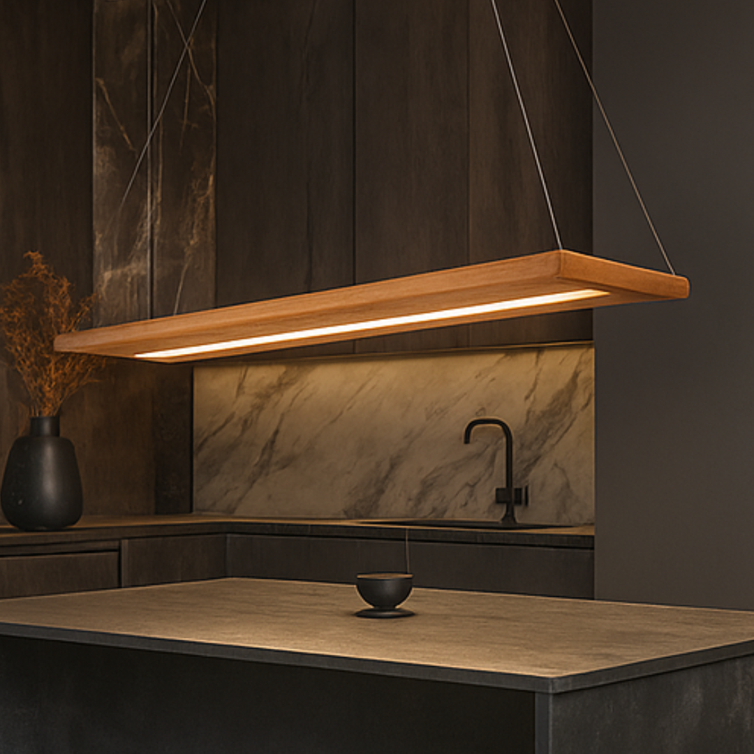 Lustra LED Suspendata BRAD 27W LEMN / SUSPENDATE Lighting Fixtures