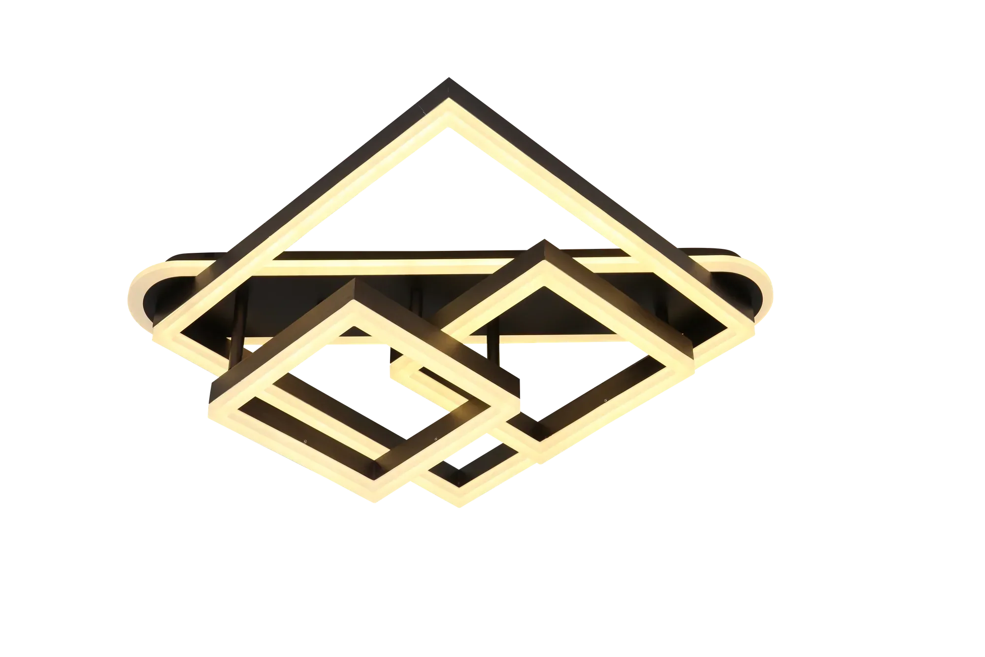 Lustra Led 240W Three Square Design Maro Telecomanda Lighting Fixtures