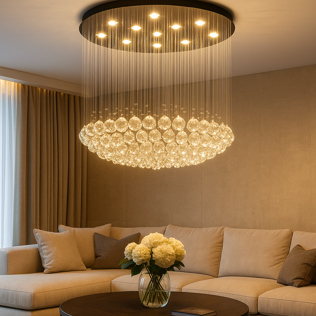 Candelabru LED Cristal Blinx 5x9W Silver ARGINTIE / CRISTAL Chandeliers Crystal