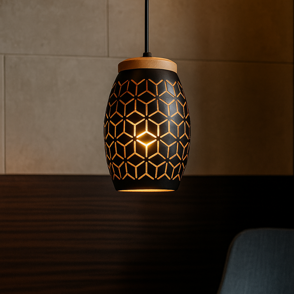 Pendul BIDAR 1x E27 Black NEAGRA / VINTAGE SI RETRO DESIGN Lighting Fixtures