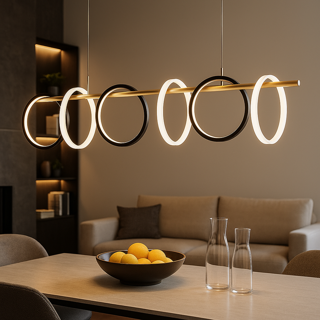 Lustra LED Suspendata Zefir Cu Telecomanda Alba ALBA / SUSPENDATE Lighting Fixtures