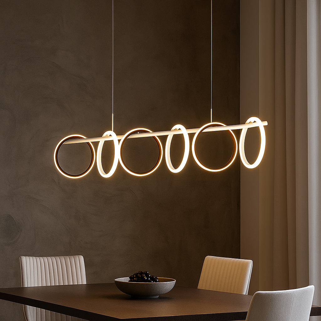 Lustra LED Suspendata Zefir Cu Telecomanda Alba ALBA / SUSPENDATE Lighting Fixtures