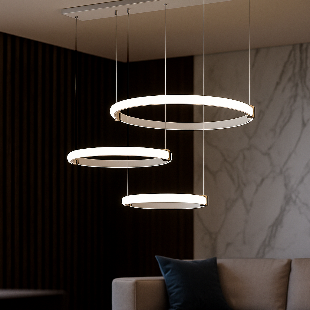 Lustra LED Loma Telecomanda Wifi 2.4G White ALBA / SUSPENDATE / 50CM Lighting Fixtures