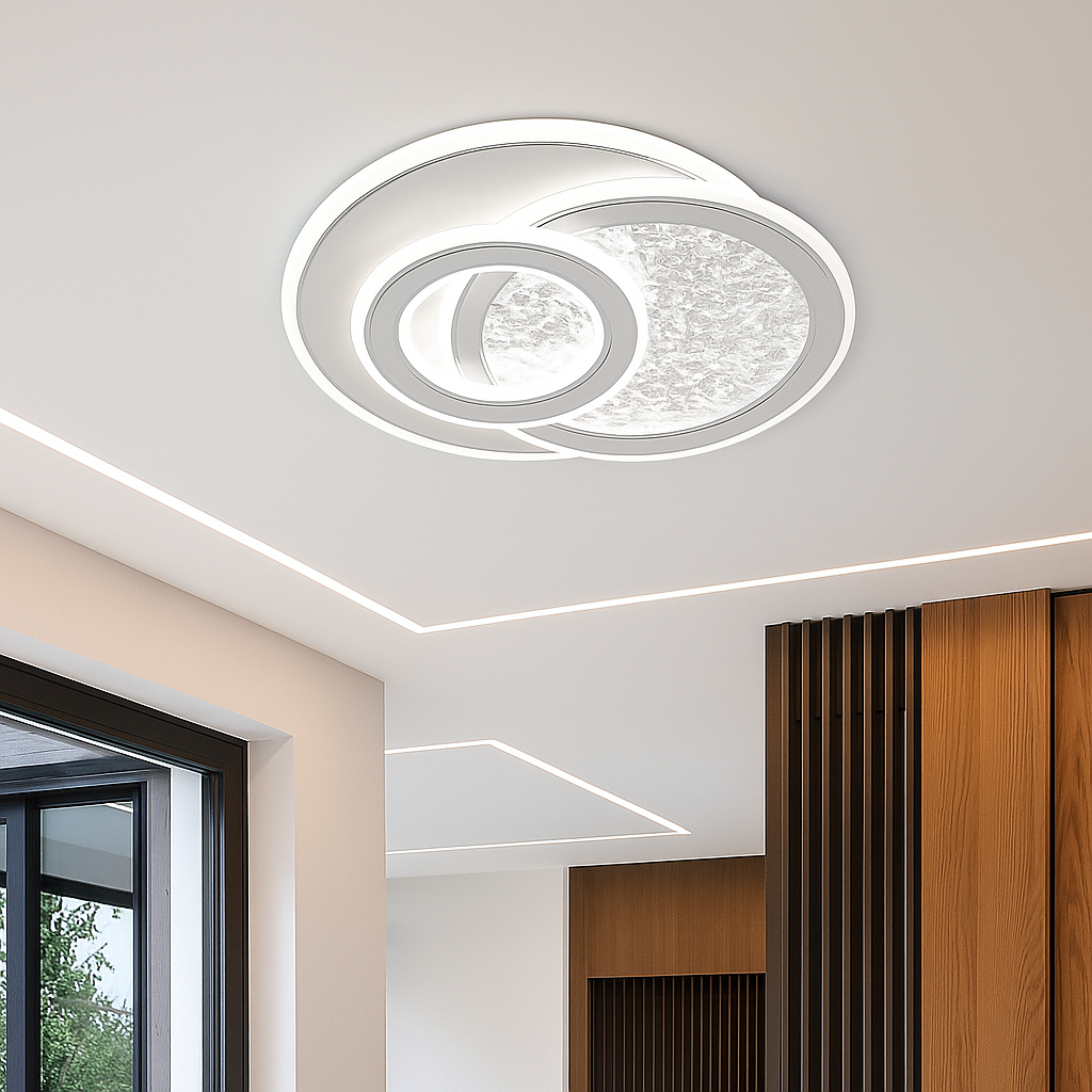 Lustra LED Fino Round White Echivalent 100W ALBA / 33CM / CIRCLE DESIGN Lighting Fixtures