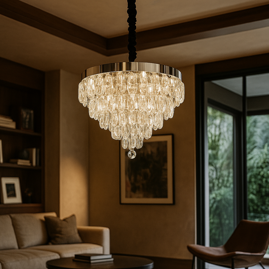 Candelabru LED Zolt Cristal 50cm SIlver 112w ARGINTIE / CRISTAL Chandeliers Crystal