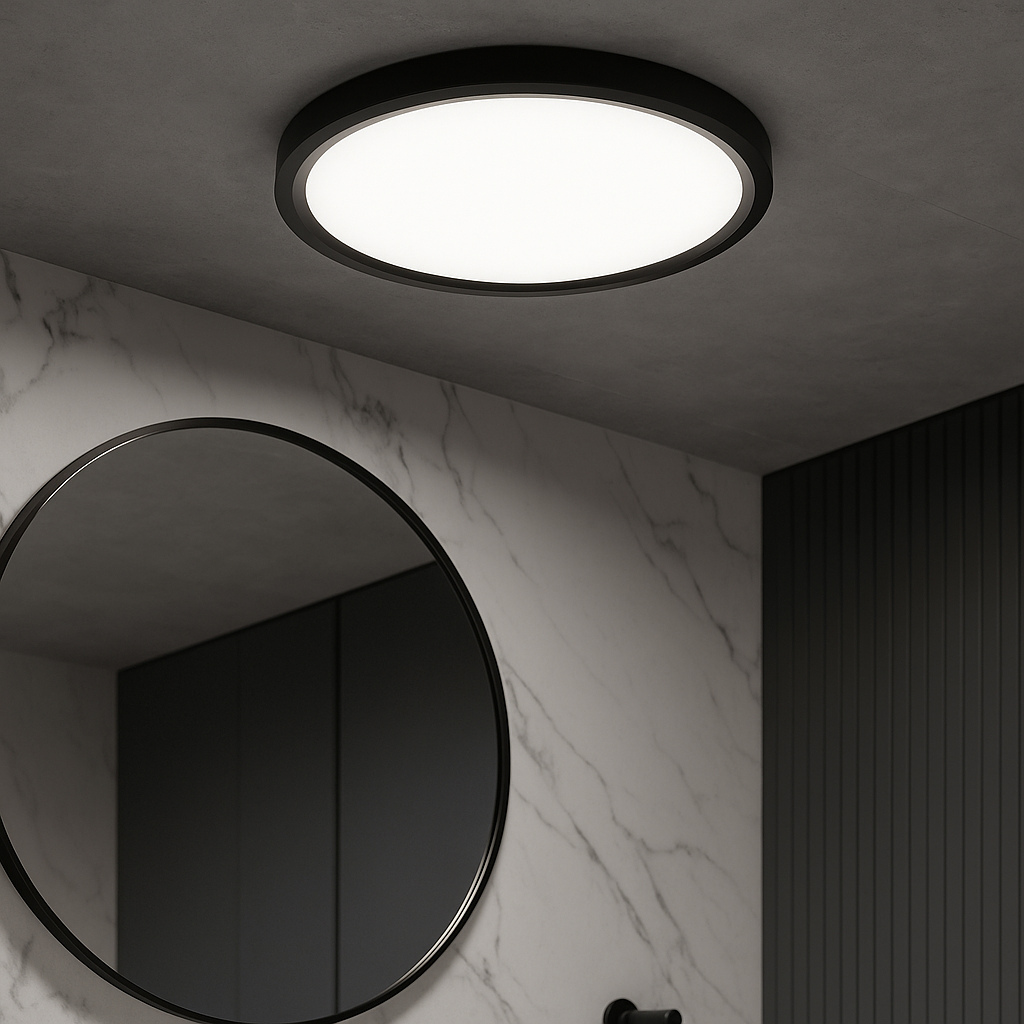 Plafoniera LED Baie Zetta 20W 23cm IP40 3 Lumini Black Echivalent 160W led ceiling light