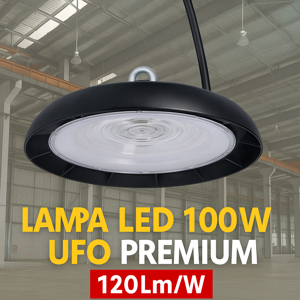 Lampa LED 100w UFO Glori Premium 120Lm/w UFO HI BAY LED