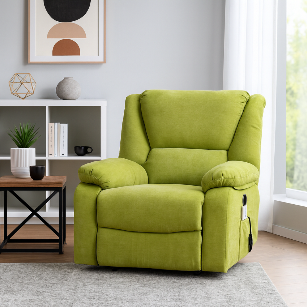 Fotoliu cu Masaj și Încălzire Recliner Electric Verde FOTOLIU CU MASAJ/RECLINER/INCALZIRE / VERDE Chairs