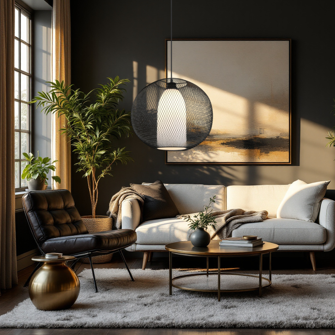 Lustra 1xE27 NovaField Suspendata 60W NEAGRA / SUSPENDATE Lighting Fixtures