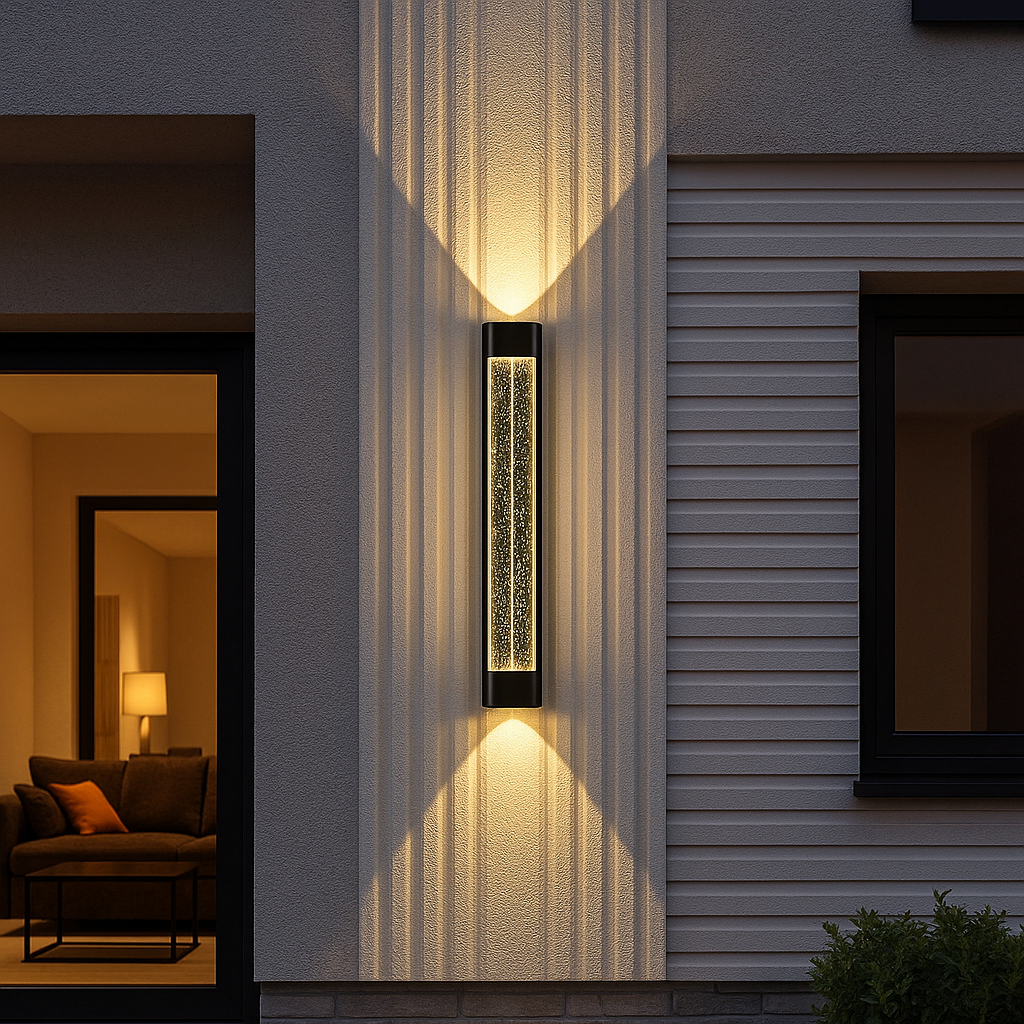 Aplica LED 20W 60cm Liniara Bubble Neagra Exterior NEAGRA / ALB CALD / 60CM Wall Light Fixtures