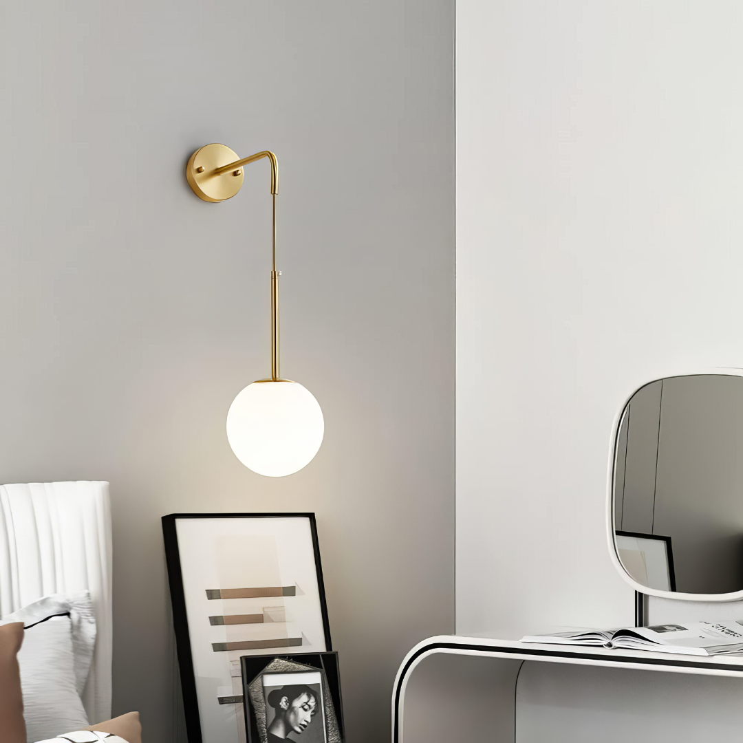 Aplica Ajustabila Slim Nordic Style Gold Abajur Mat AURIE / ABAJUR / APLICA PERETE Wall Light Fixtures