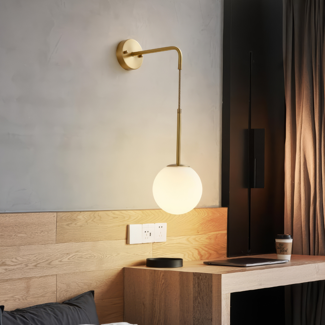 Aplica Ajustabila Slim Nordic Style Gold Abajur Mat AURIE / ABAJUR / APLICA PERETE Wall Light Fixtures