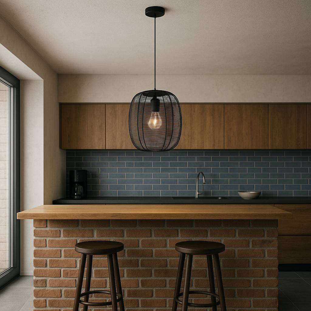 Pendul RINROE Black 110CM NEAGRA / ABAJUR Lighting Fixtures