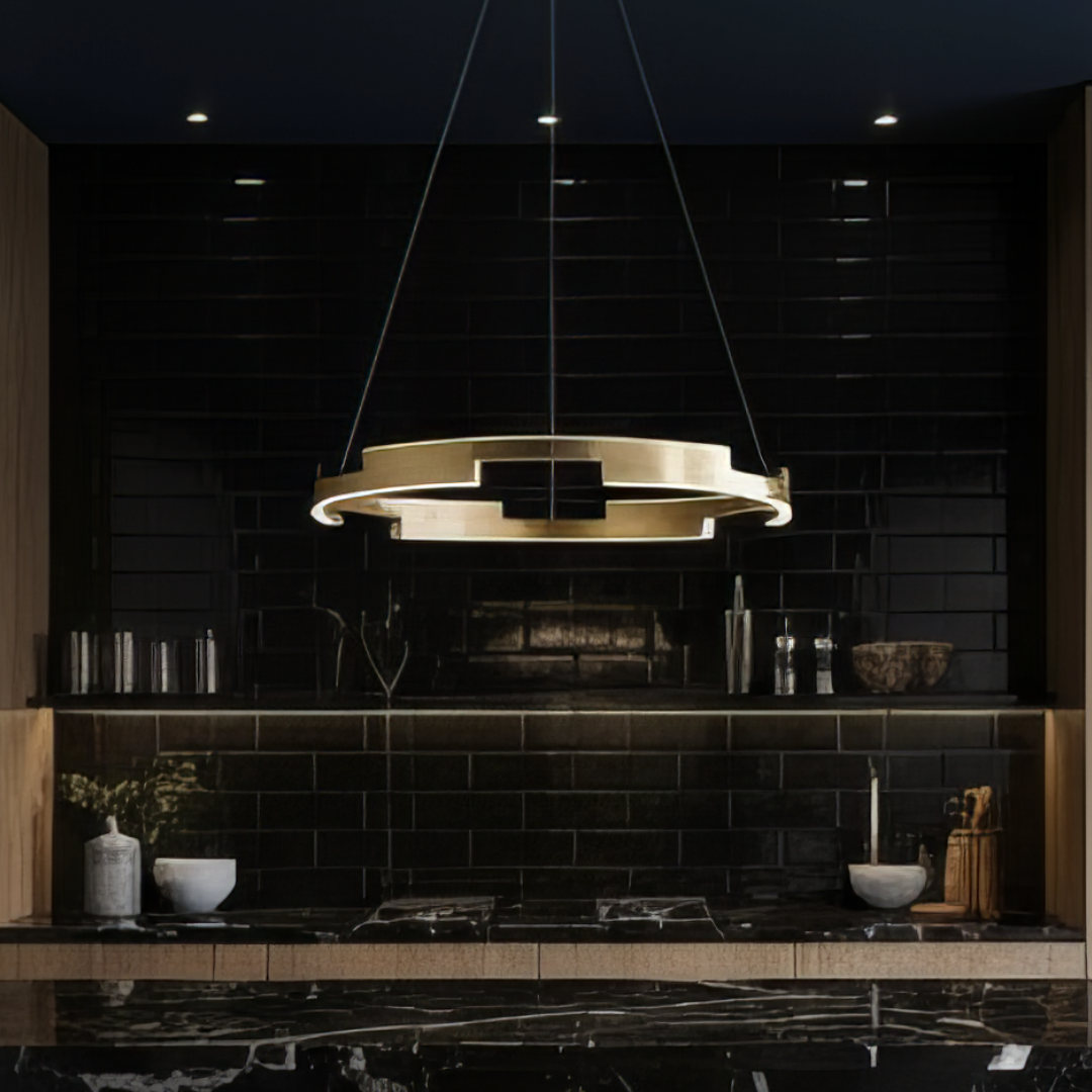 Lustra LED Orbis Cu Telecomanda Wifi 2.4G Gold 3 Culori AURIE / SUSPENDATE / 60CM Lighting Fixtures