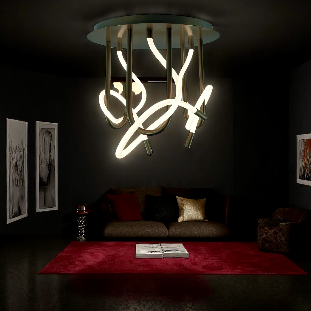 Lustra LED 45W Pleno NEAGRA / 50CM / MINIMALIST DESIGN Lighting Fixtures