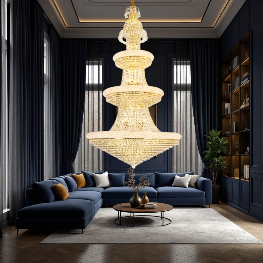 Candelabru Cristal LUXURY AURIU Electro 72xE14 AURIE / 220CM / LUXURY Chandeliers Crystal