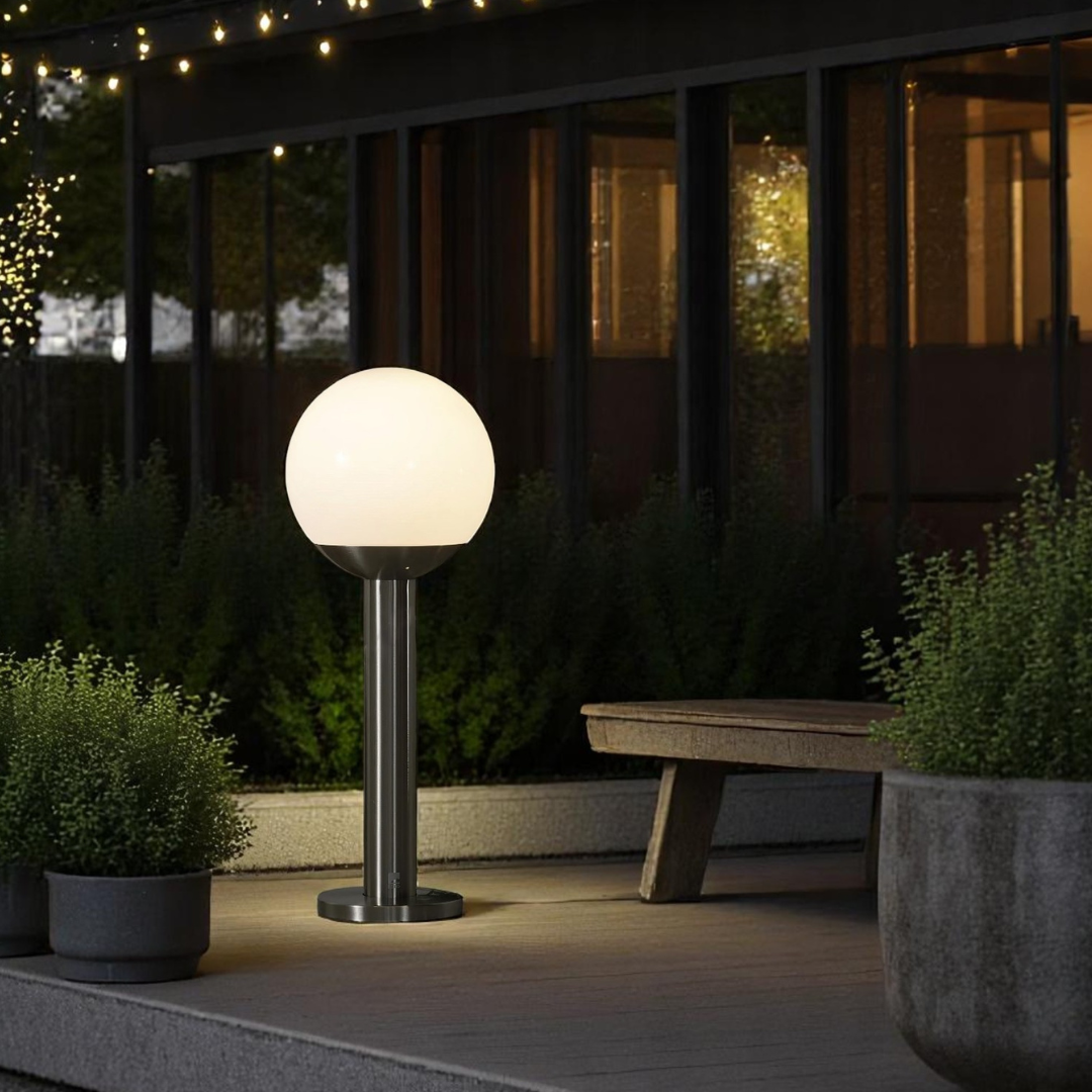 Stalp Ornamental de Gradina NISIA-Z LED E27 9W IP44 900266 ARGINTIE / STALP ORNAMENTAL EXTERIOR LAMP