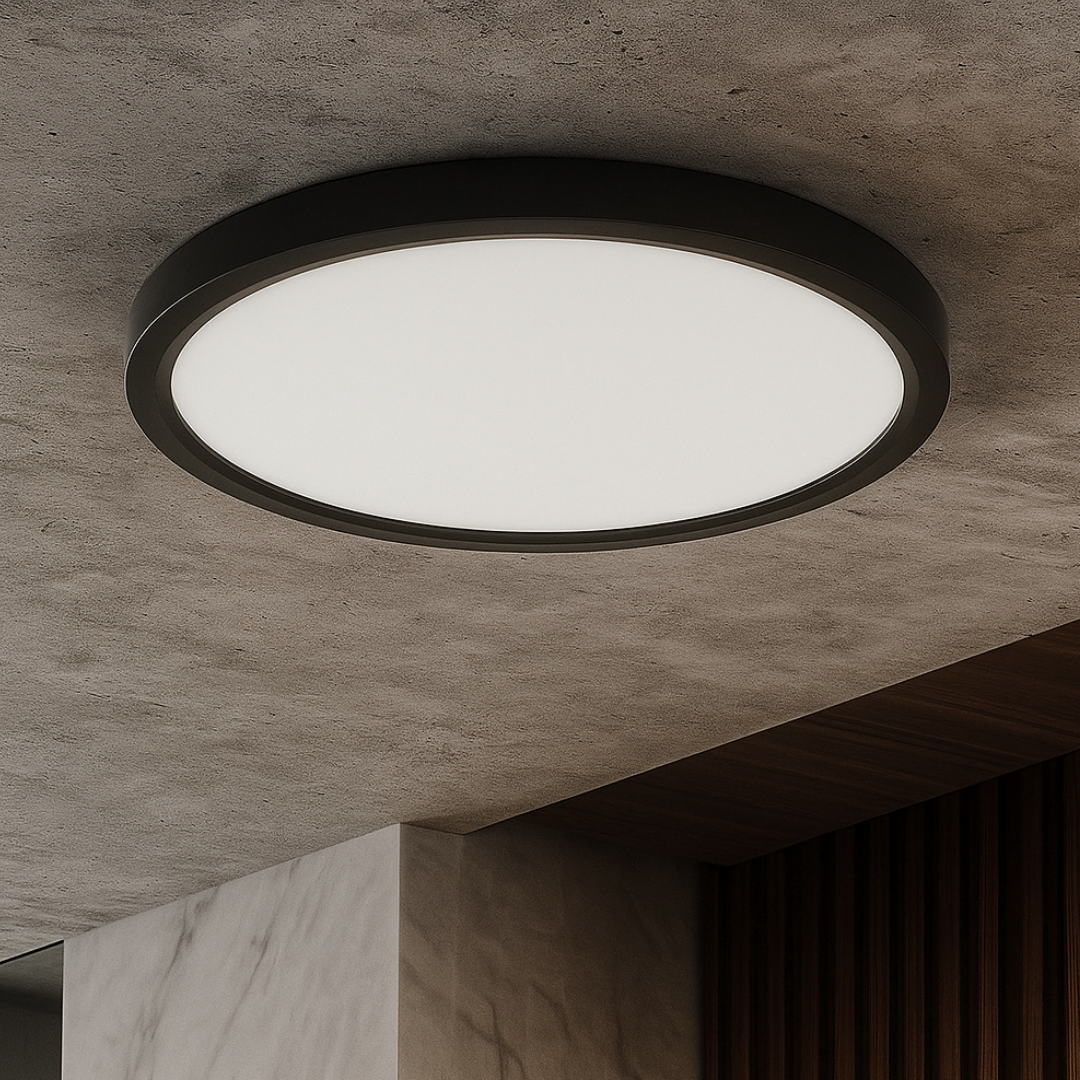 Plafoniera LED 36W 3 Functii Round BLACK 40CM / 36W / 3 FUNCTII led ceiling light