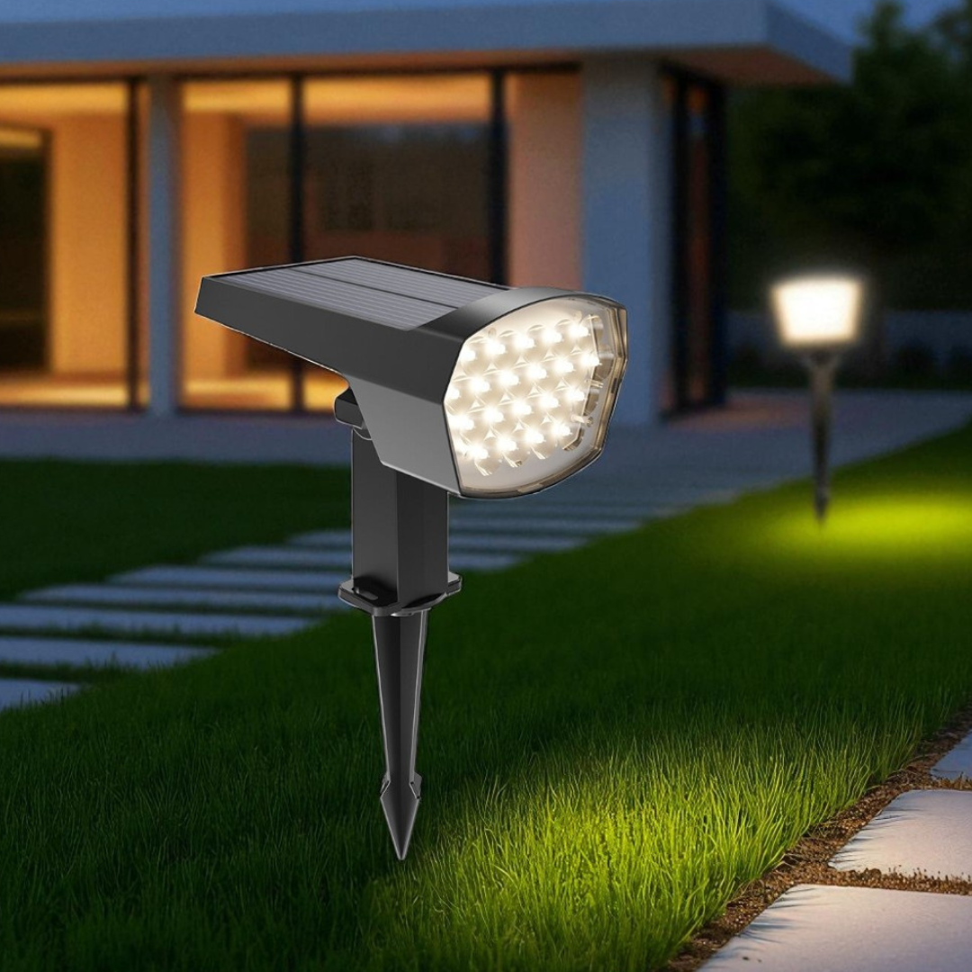 Stalp LED Gradina cu Incarcare Solara 12W STALPISOR ORNAMENTAL SOLAR / NEAGRA SOLAR LIGHT