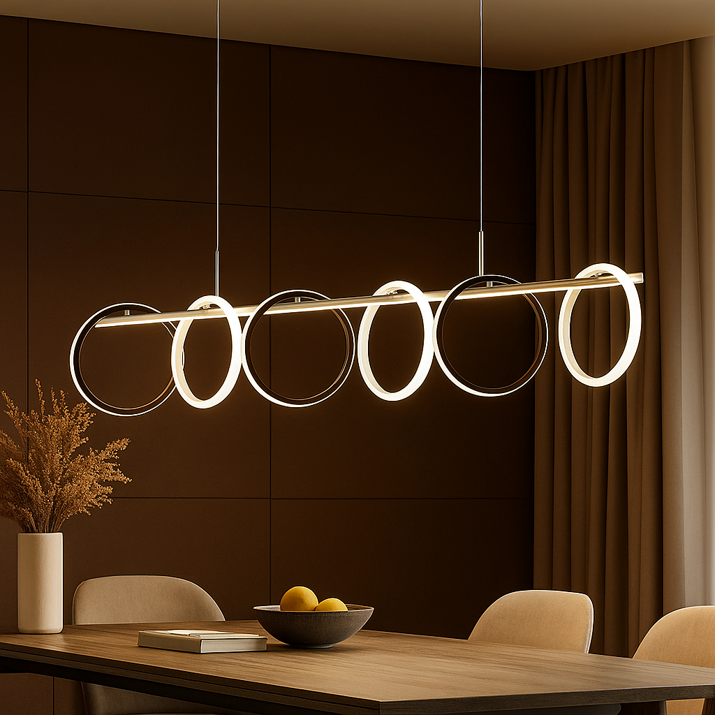 Lustra LED Suspendata Zefir Cu Telecomanda Alba ALBA / SUSPENDATE Lighting Fixtures