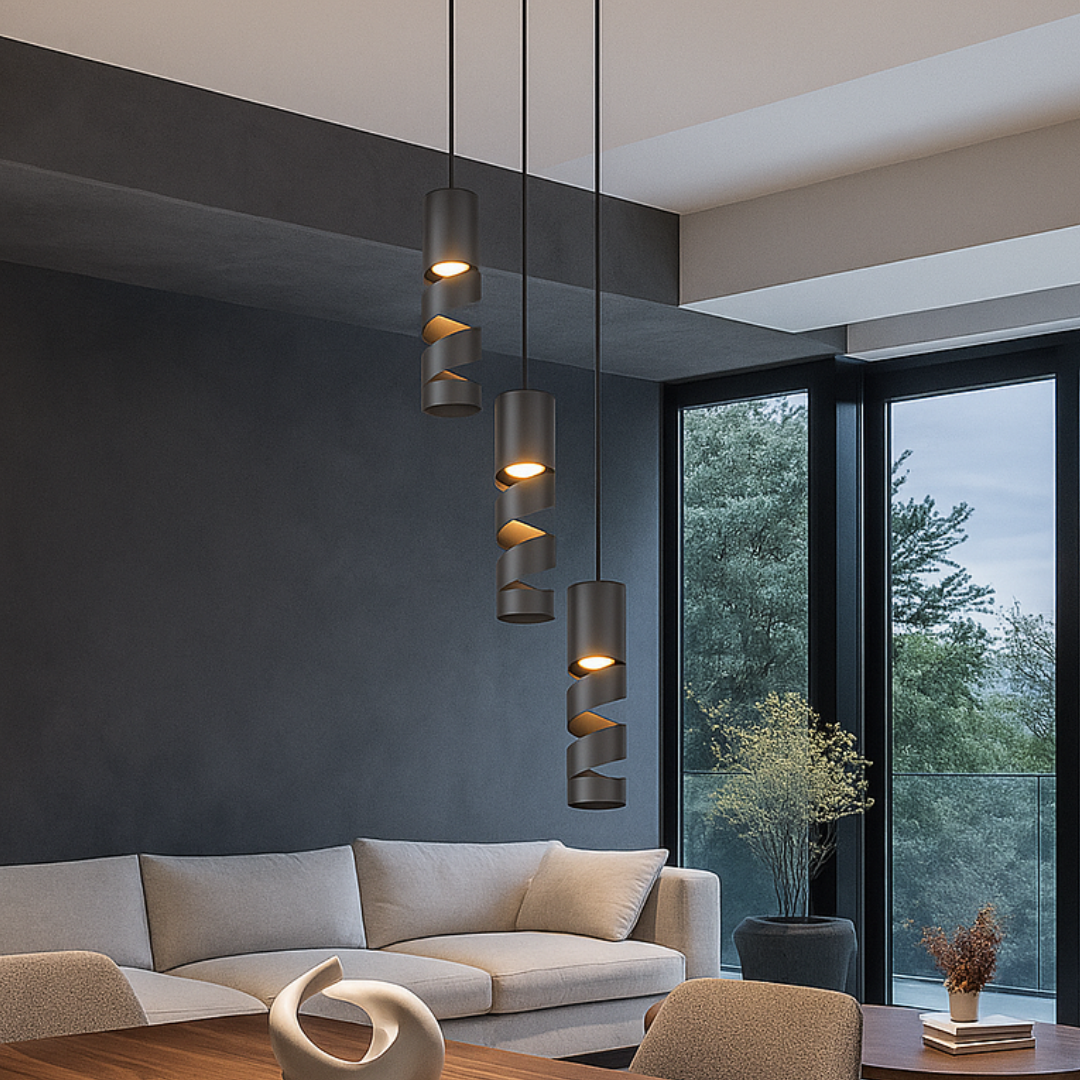 Lustra Suspendata STREAM Black NEAGRA / SUSPENDATE Chandeliers