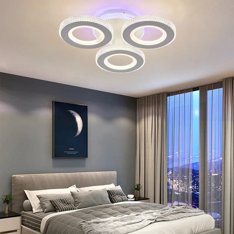 Lustra Led 122W M600-3 Rgb Telecomanda Echivalent 500W Lighting Fixtures