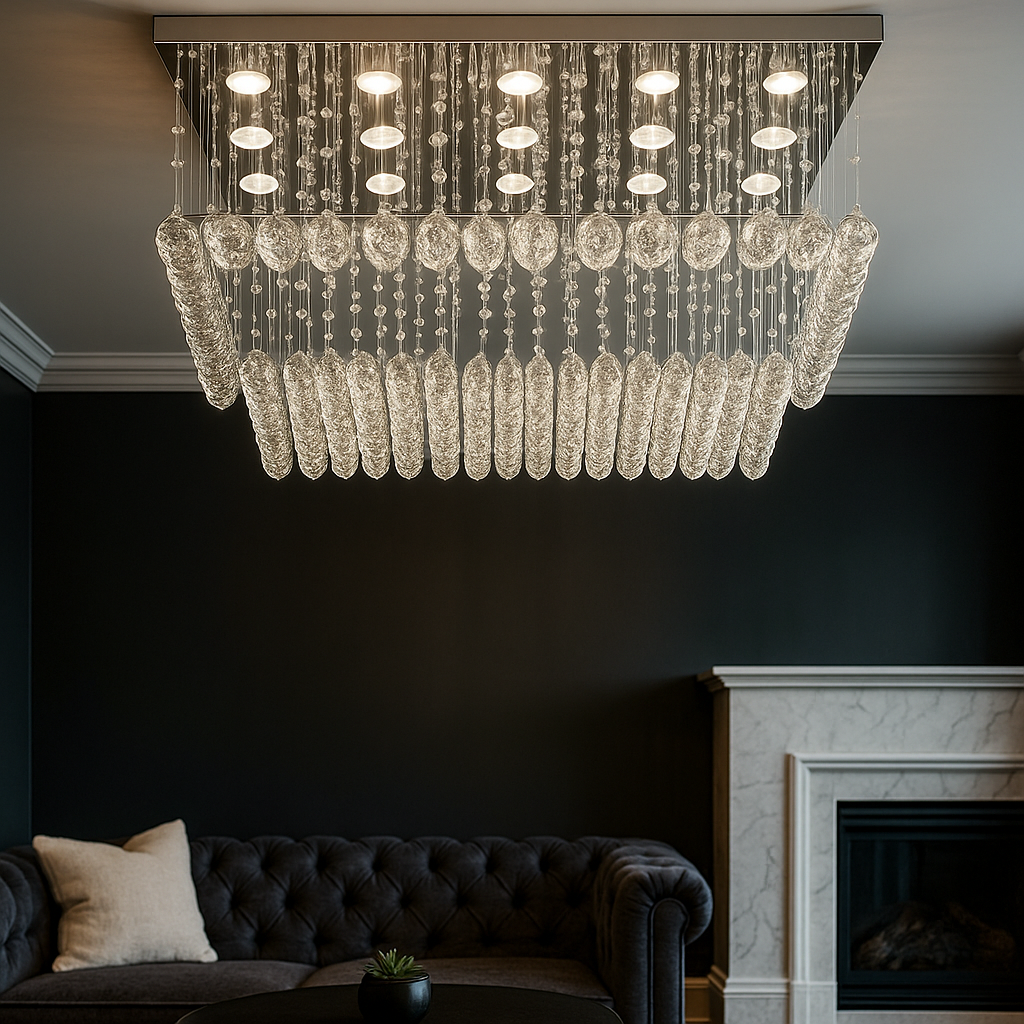 Candelabru LED Cristal Elyra 15x5W Silver ARGINTIE / CRISTAL Chandeliers Crystal