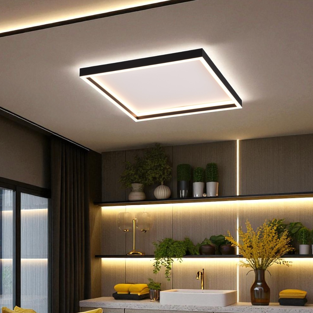 Lustra LED ROTONDA Black NEAGRA / 104CM CEILING LIGHT
