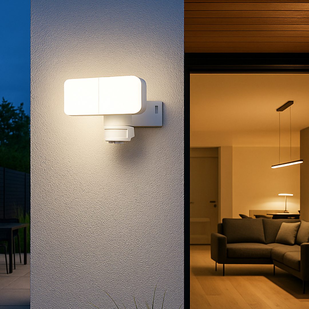 Aplica LED Exterior White 30W cu Senzor PIR ALBA Wall Light Fixtures