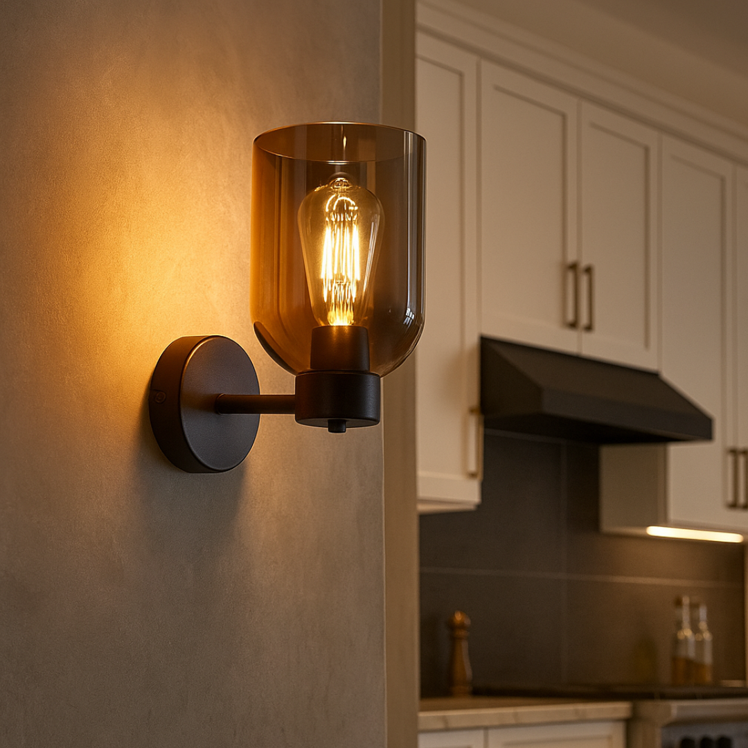 Aplica Perete 1xE27 Smokey BR-BV01-00043 NEAGRA / APLICA PERETE / MINIMALIST DESIGN Wall Light Fixtures