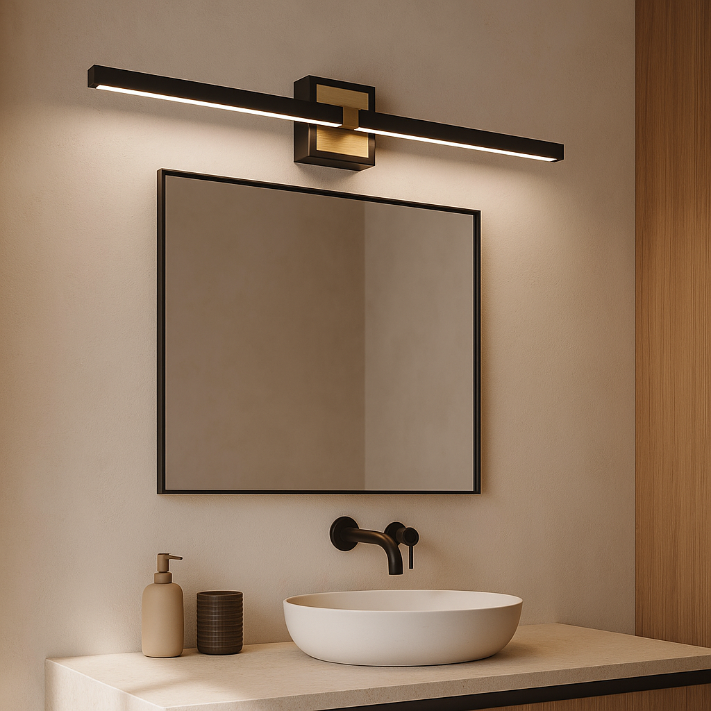 Aplica LED PEGUERA 18W 17.5W IP44 Neagra NEAGRA / 80CM Wall Light Fixtures