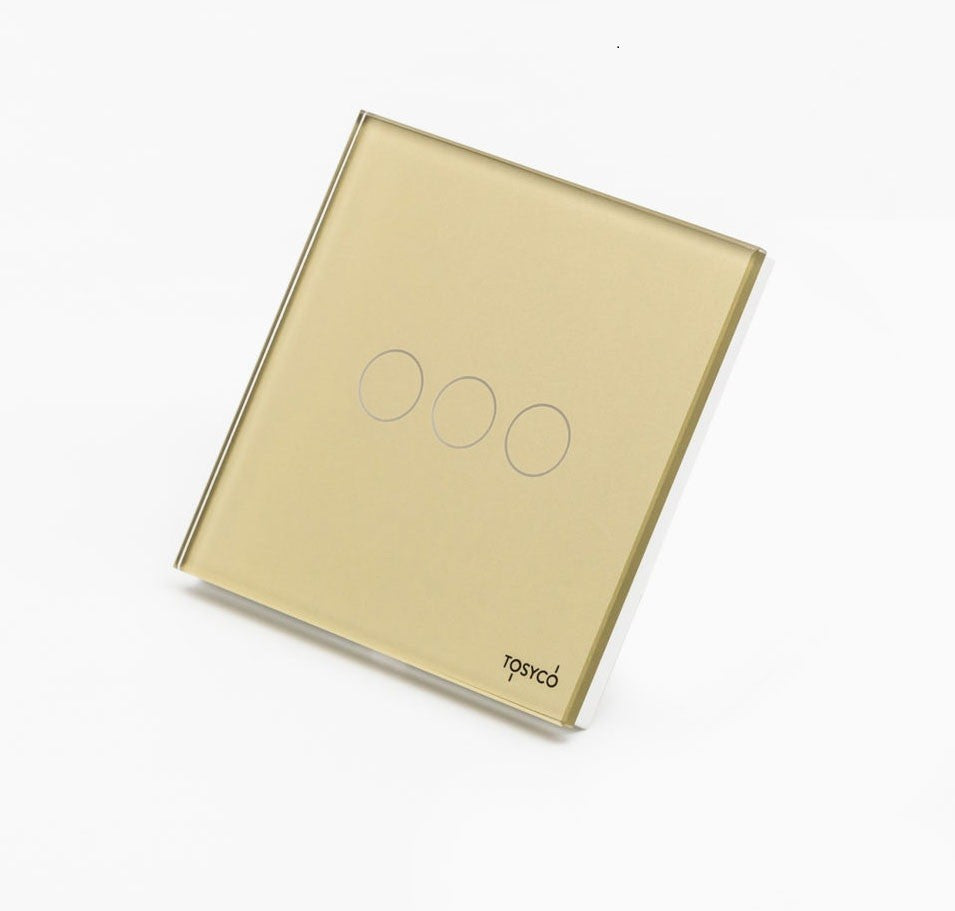 Intrerupator Cap Scara - Cruce Triplu Cu Touch Din Sticla