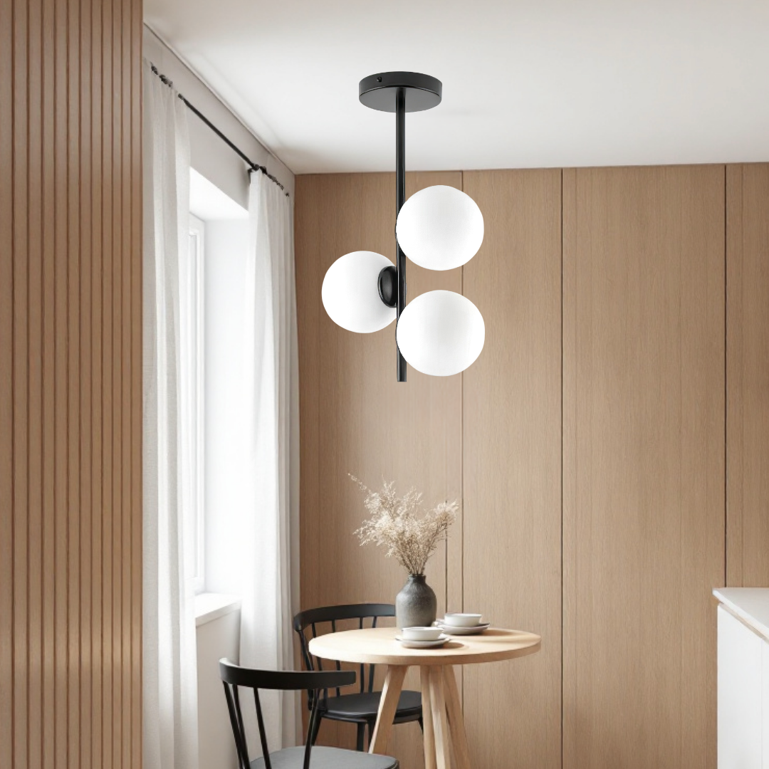 Lustra Abajur 3xE27 MAT BLACK - 8867-3 NEAGRA / ABAJUR Chandeliers